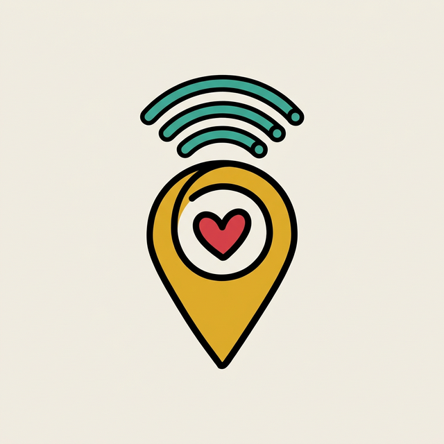 Location sharing pin logo